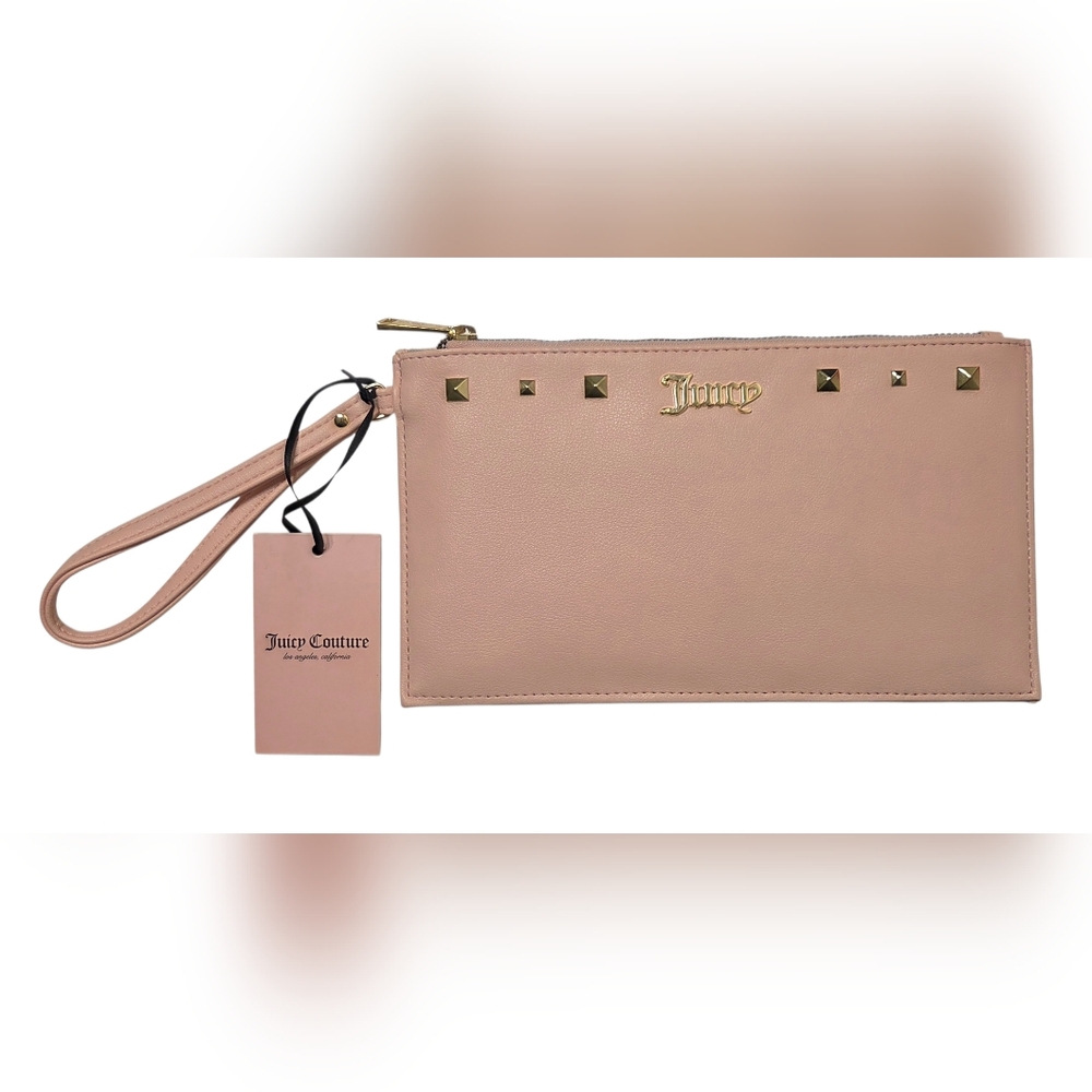 Juicy Couture Macaroon All Out of Love Pink Wristlet Pouch Wallet Bag - New